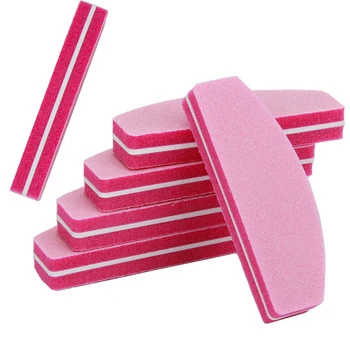

5pcs/lot Mini Nail Art Sanding Buffer Files Colorful Half Moon Nail File Blocks Grinding Polishing Manicure Care Tools For Salon