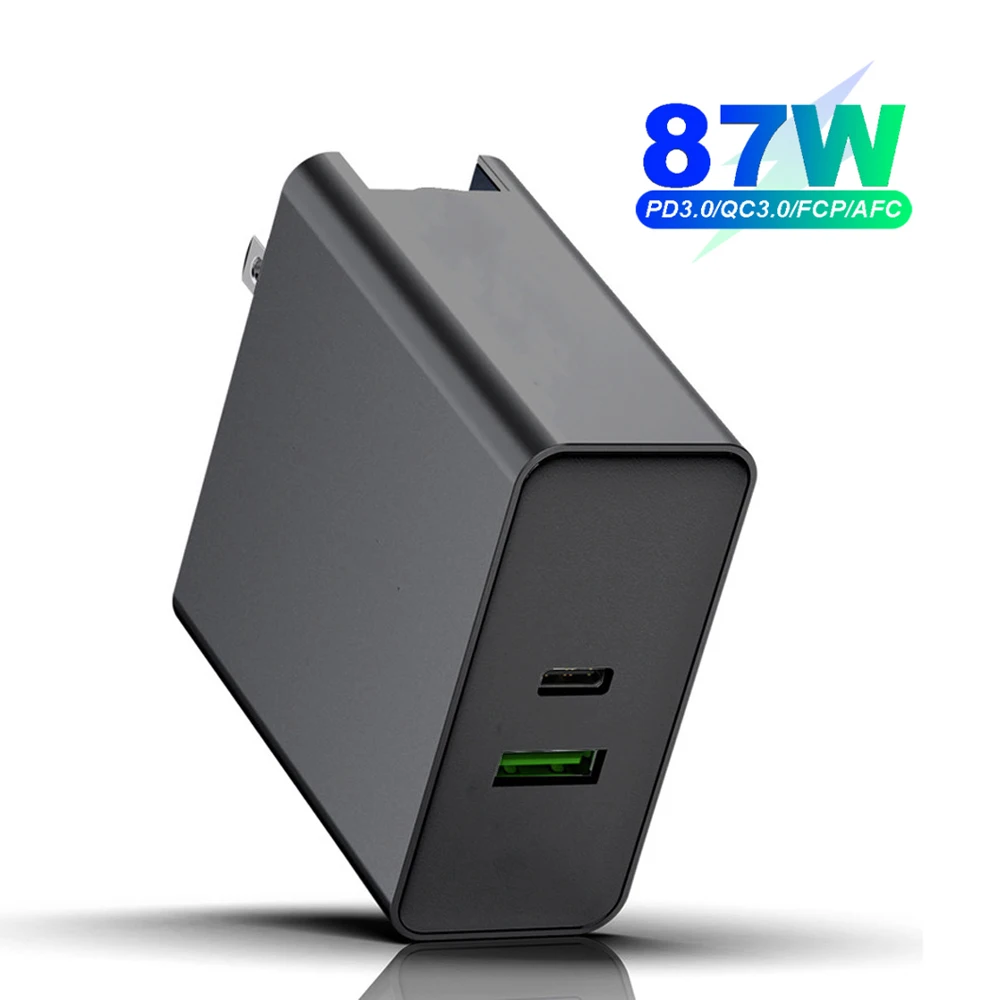 87 Вт мини настенное зарядное устройство USB C PD 65 45 QC3.0 для TYPE Thunderbolt 3 ноутбука Macbook