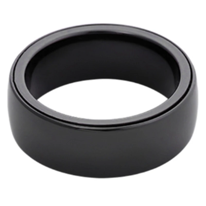 

125KHZ/13.56MHZ RFID Black Ceramics Smart Finger Ring Wear IC ID Dual Chip Access Control Smart Ring Replicable Access Card Keyc