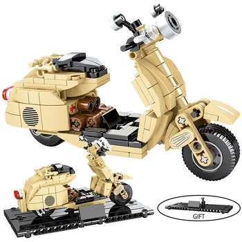 

City Motorbike Model Assembly Building Blocks Technic Motorcycle MOC Motor Car Bricks education Toys for Children