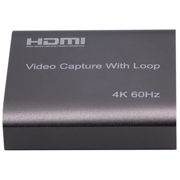 

4K 60Hz HDMI Video Capture Card TV Loop 1080P Game Recording Plate Live Streaming Box USB 3.0 Grabber for PS4 DVD Camera