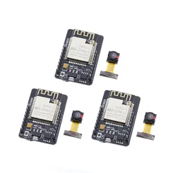 Carte de développement avec module de caméra avec WiFi et Bluetooth, lot de 3 pièces ESP32 CAM, ESP32 S, 