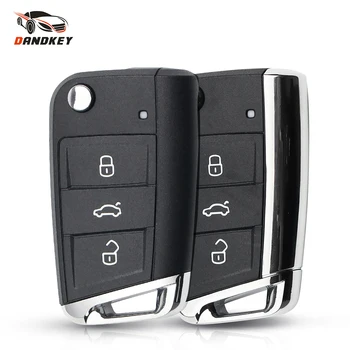 

Dandkey 10pcs Key Shell For Volkswagen VW Passat B5 Golf 7 MK7 Skoda Seat Octavia Beetle Polo Bora Flip Key Replacement Car Case