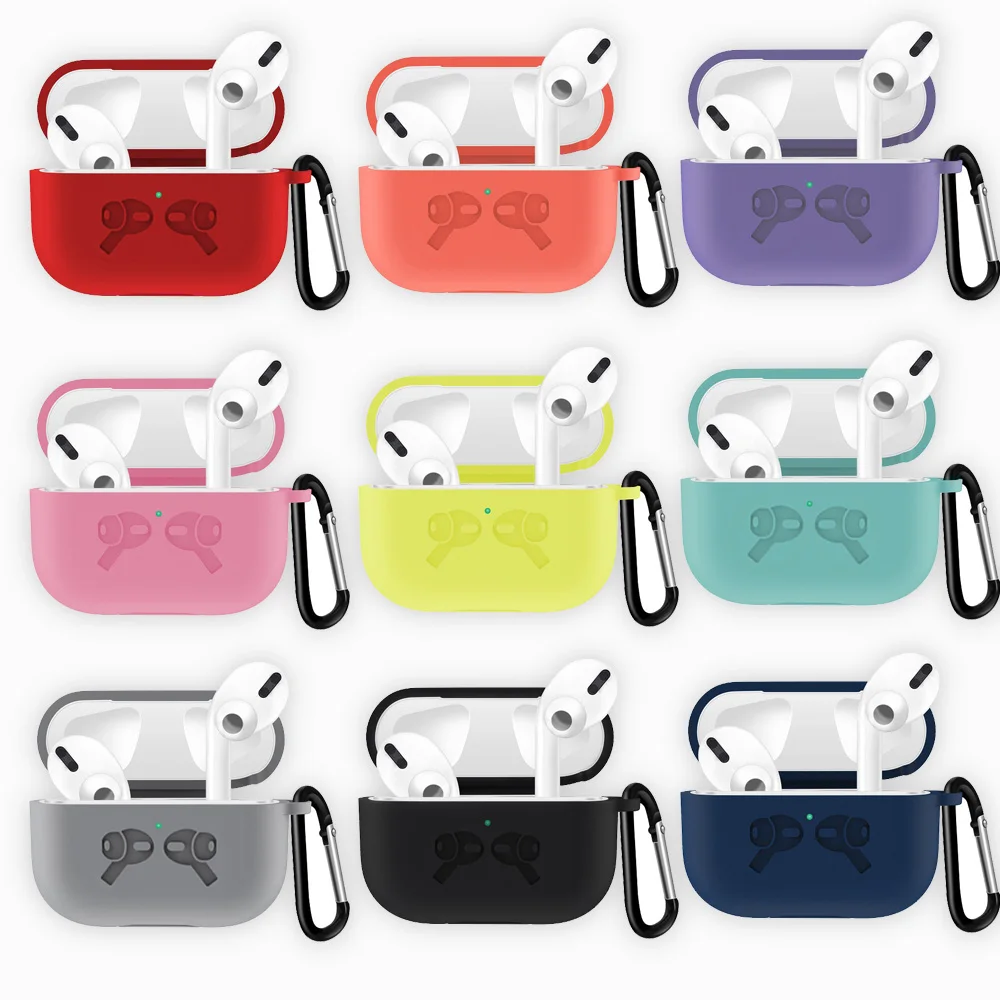 

Solid Color Soft Silicone Case For Airpods Pro 2019 Cases Wireless Earphone Case Box For Apple Air Pods 3 Headset Protecte Cover
