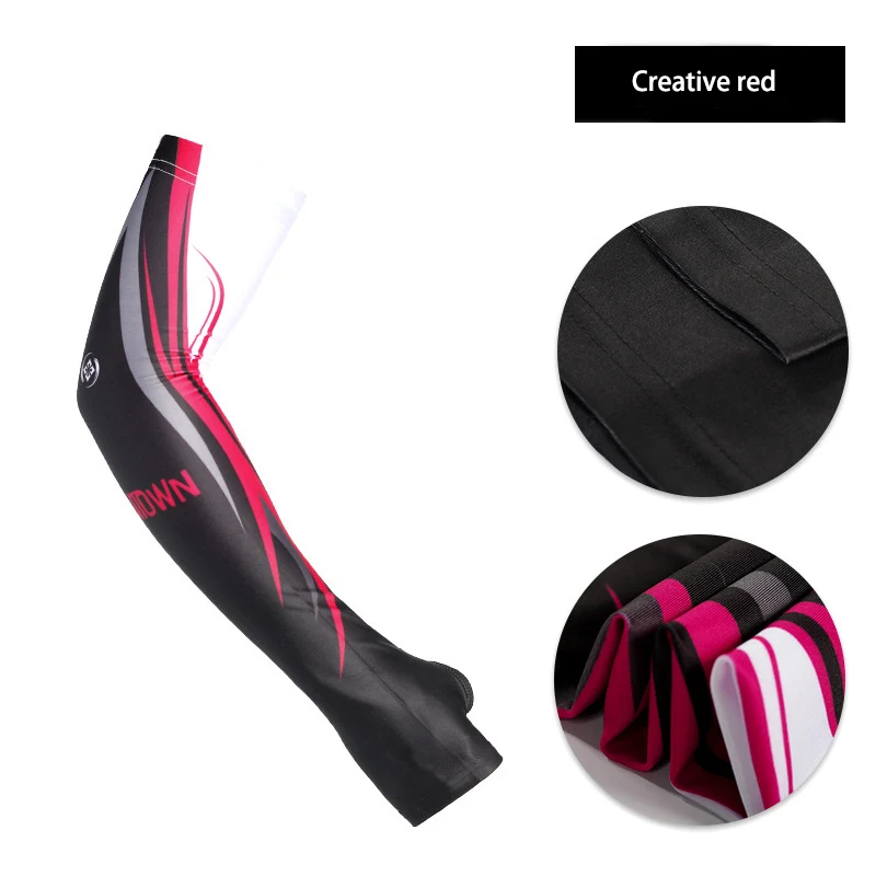 Bicycle Tattoo Sleeves Outdoor Ice Silk Sunscreen Sleeve Hand Sleeve Armband Sleeve Flower Arm Cycling Accessories Bike Jersey - Цвет: As pictures show