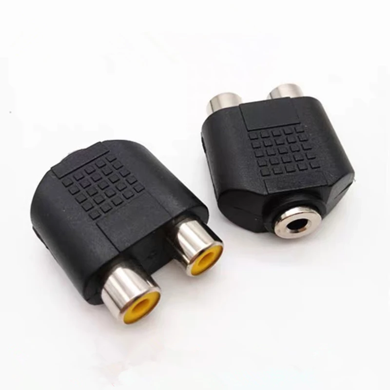 

3,5 мм штекер-2 RCA разъем-гнездо 3,5 к штекер Двойной RCA AV аудио Y-образный сплиттер 2 в 1 разъем стерео наушники аудио адаптер