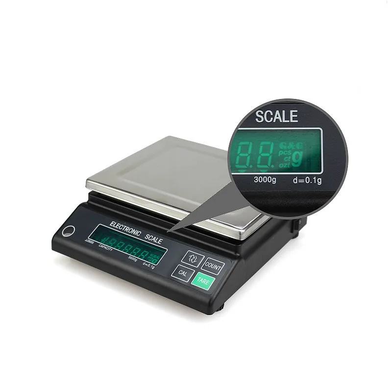 Electronic Scale Laboratory Balance Precision Jewelry Textile Lab Balance d=0.1g Max. Capacity 2000g/3000g/5000g/6000g 1/PK