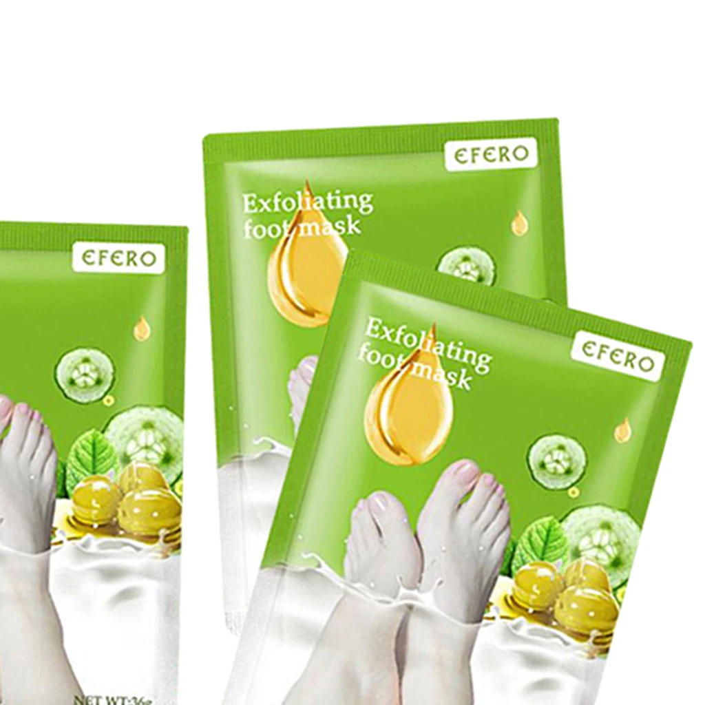 3pcs EFERO Feet Mask Peeling Dead Skin Remover Feet Mask Exfoliating Foot Mask Socks Pedicure Foot Care Detox Foot Patch