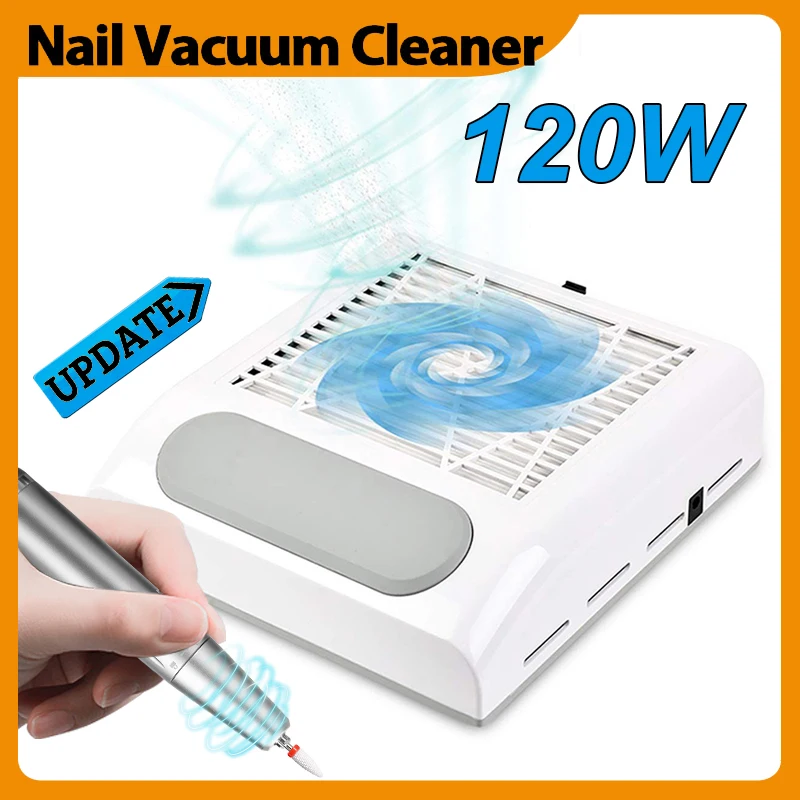 120WNailDustVacuumCleanerforNailsExtractorFanforManicurewith