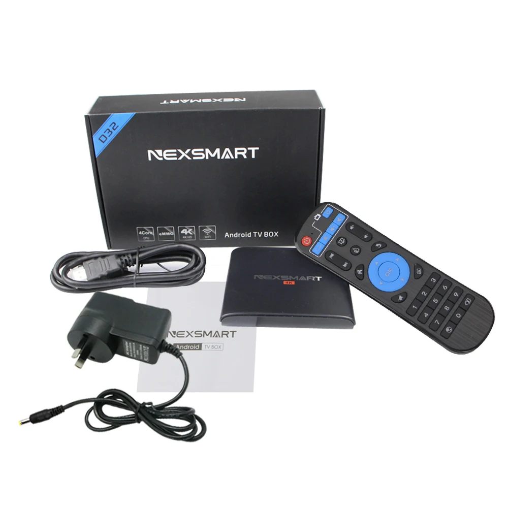 NEXSMART D32 Rockchip RK3229 4K Smart tv Box Android 1 ГБ 8 ГБ Wifi 2,4G 4K* 2K супер HD видео клавиатура поддерживается Google Store