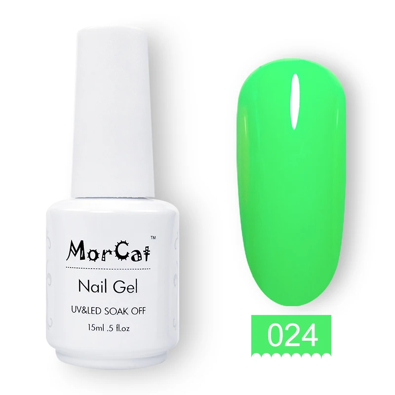 MorCat УФ-гель для ногтей зеленая серия лак гель трава зеленая геллак дизайн ногтей гель лак для ногтей Vernis полуперманентный 15 мл - Цвет: 024