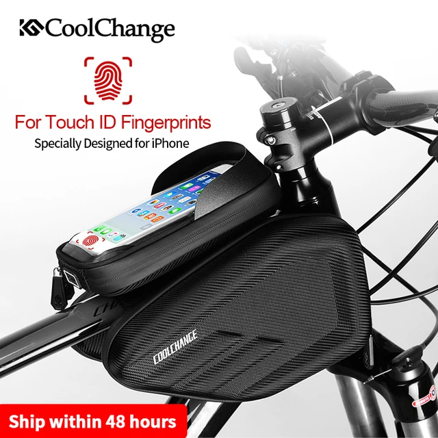 US $17.90 CoolChange Waterproof Bike Bag Frame Front Head Top Tube Cycling Bag Double IPouch 6.2 Inch Touch S