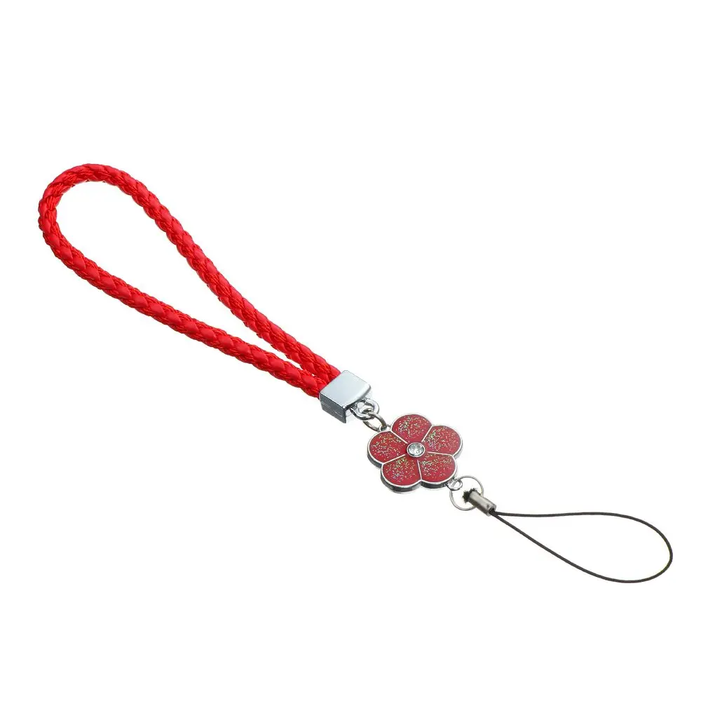 Elegant Plum Blossom Woven Phone and Keychain Lanyard