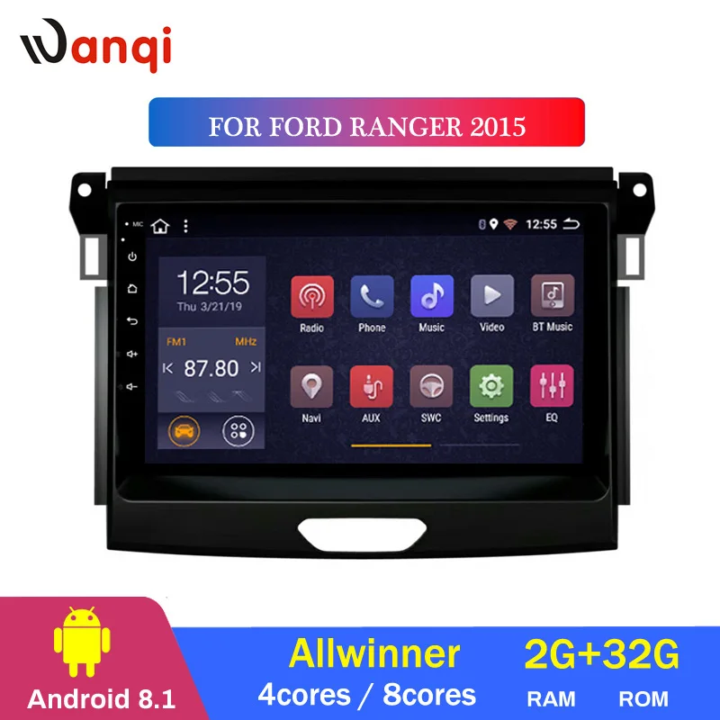 2G ram 32G rom 9 дюймов Android 8,1 автомобильный навигационный мультимедийный плеер для Ford Ranger с USB wifi Bluetooth