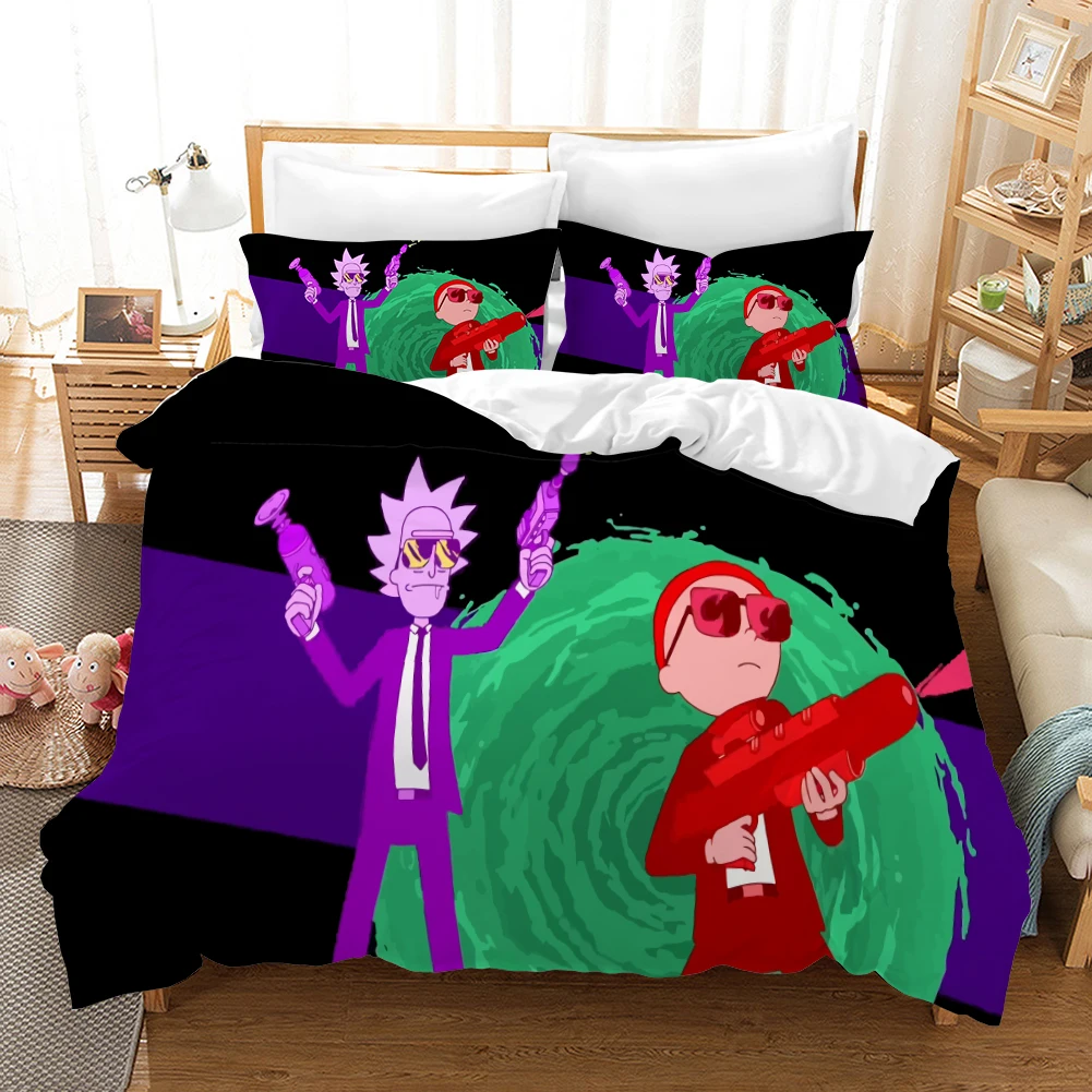 

120g high quality fabric Rick and Morty bedding set Duvet Covers comforter bedding sets bedclothes bed linen Rick Sanchez