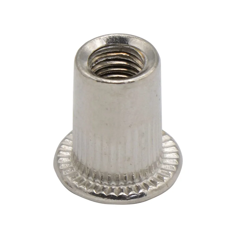 Rivet Nut 50pcs M3 M4 M5 M6 M8 M10 304 Stainless Steel Carbon Steel Aluminum Flat Countersunk Head Rivet Nut Insert Rivnut Nutsert