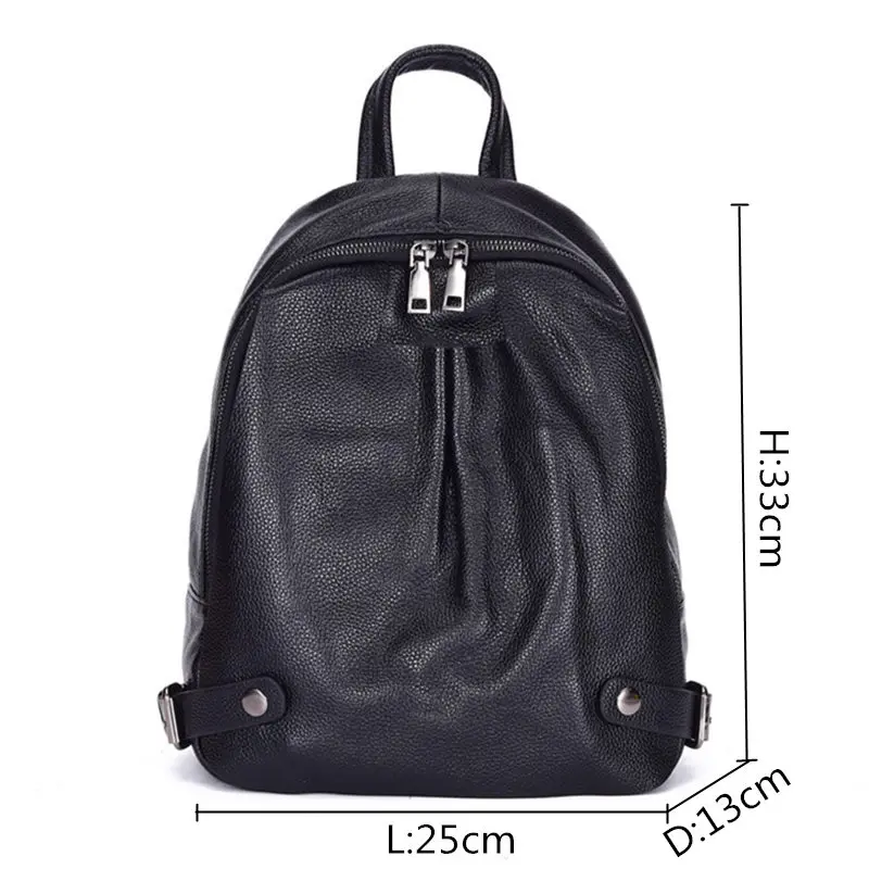 stylish sling bags Nesitu Highend New Casual Fashion Black 100% Genuine Leather Women's Backpack for Girl Female Lady Travel Bags M6072 functional and stylish backpacks