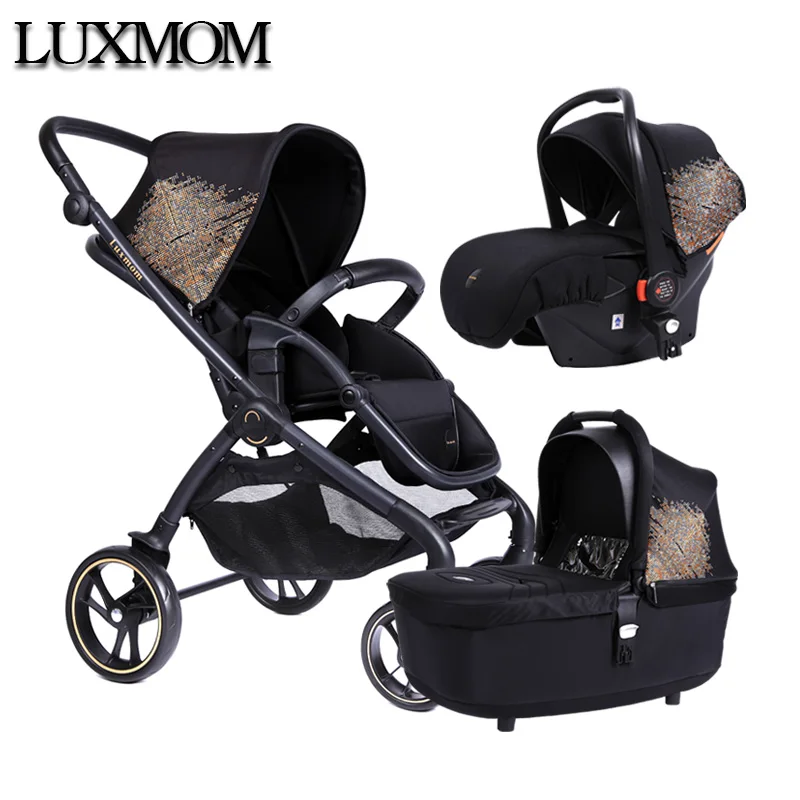 luxmom детская коляска 2020 новый 2 в 1 3 двусторонняя регулировка Легкий складной