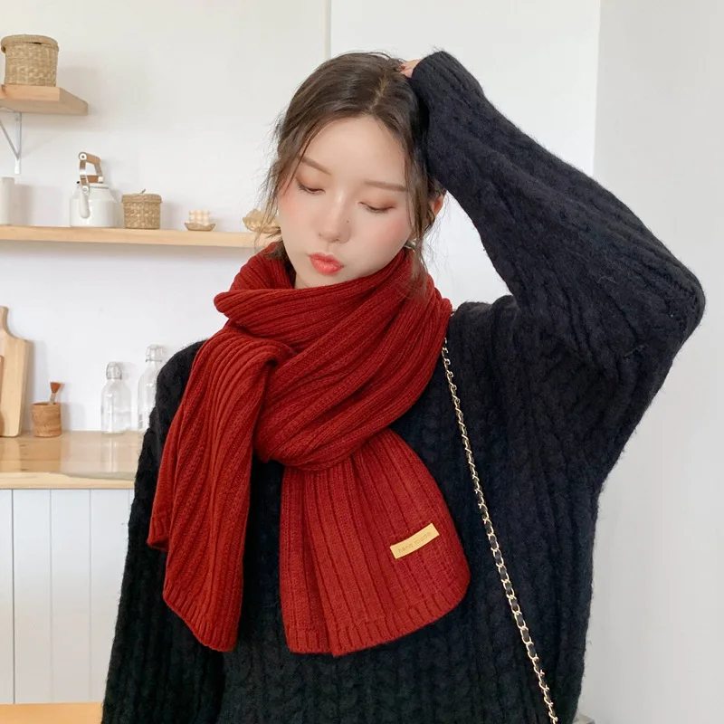 

Women Cashmere Scarves Women Lady Winter Soft Pashmina Shawls Wraps Plaid Female Knitted Wool Long Scarf Thicken Warm