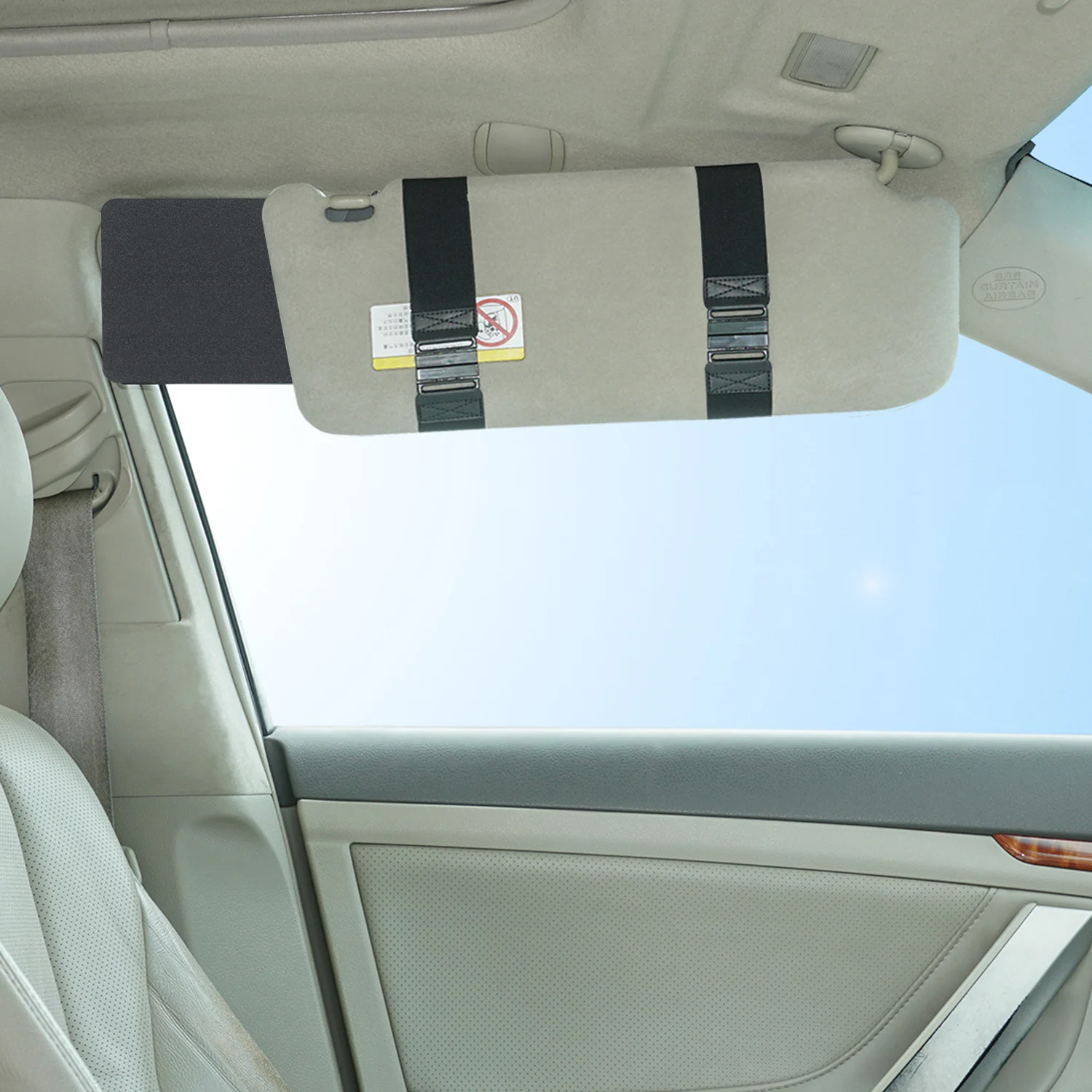 Universal Car Sun Visor Extender , TFY Windshield and Side Window Sunshade,  Protects from Sun Glare and UV Rays, 1 Piece