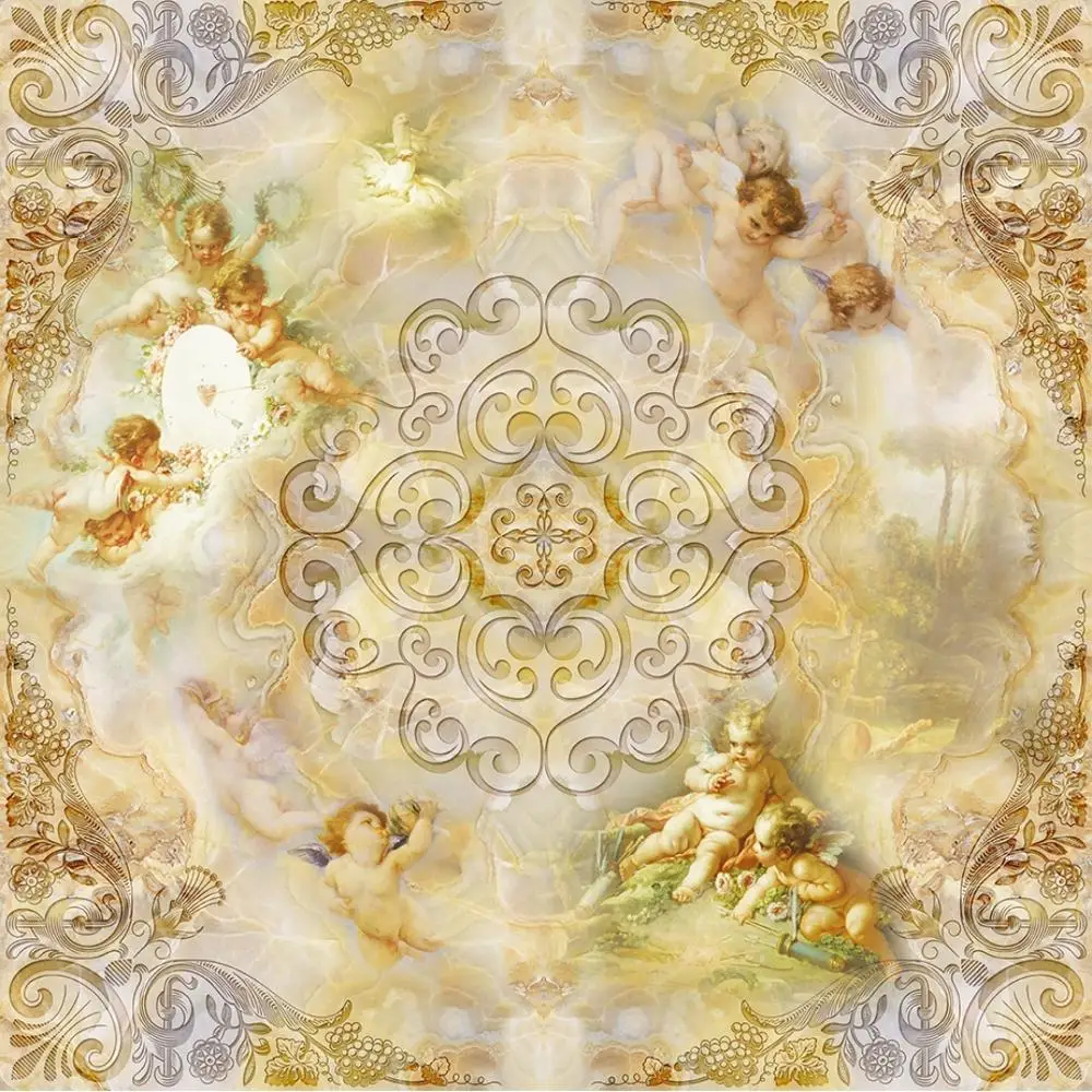 

Mural Living Room Study Bedroom Ceiling Wallpaper De Parede 3D angel European mural ceiling mural