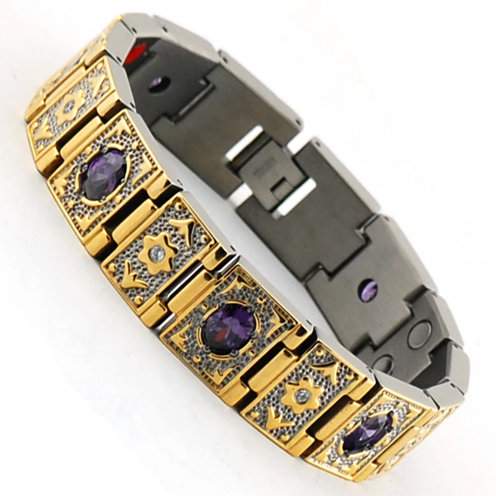 Набор ювелирных изделий Inox 5 в 1 магнитное ожерелье браслет для мужчин красный