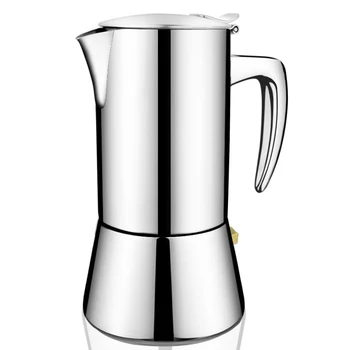 

Coffee Pot Machine Filter Type Brewing Teapot Press Coffee Maker Espresso Stovetop Stainless Steel Moka Pot 300ml Cafetiere