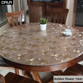 

DALA Transparent PVC Tablecloth Waterproof Table Cover Mat Protector Non-Slip Table Pads Soft Glass for Dining Room Round Table