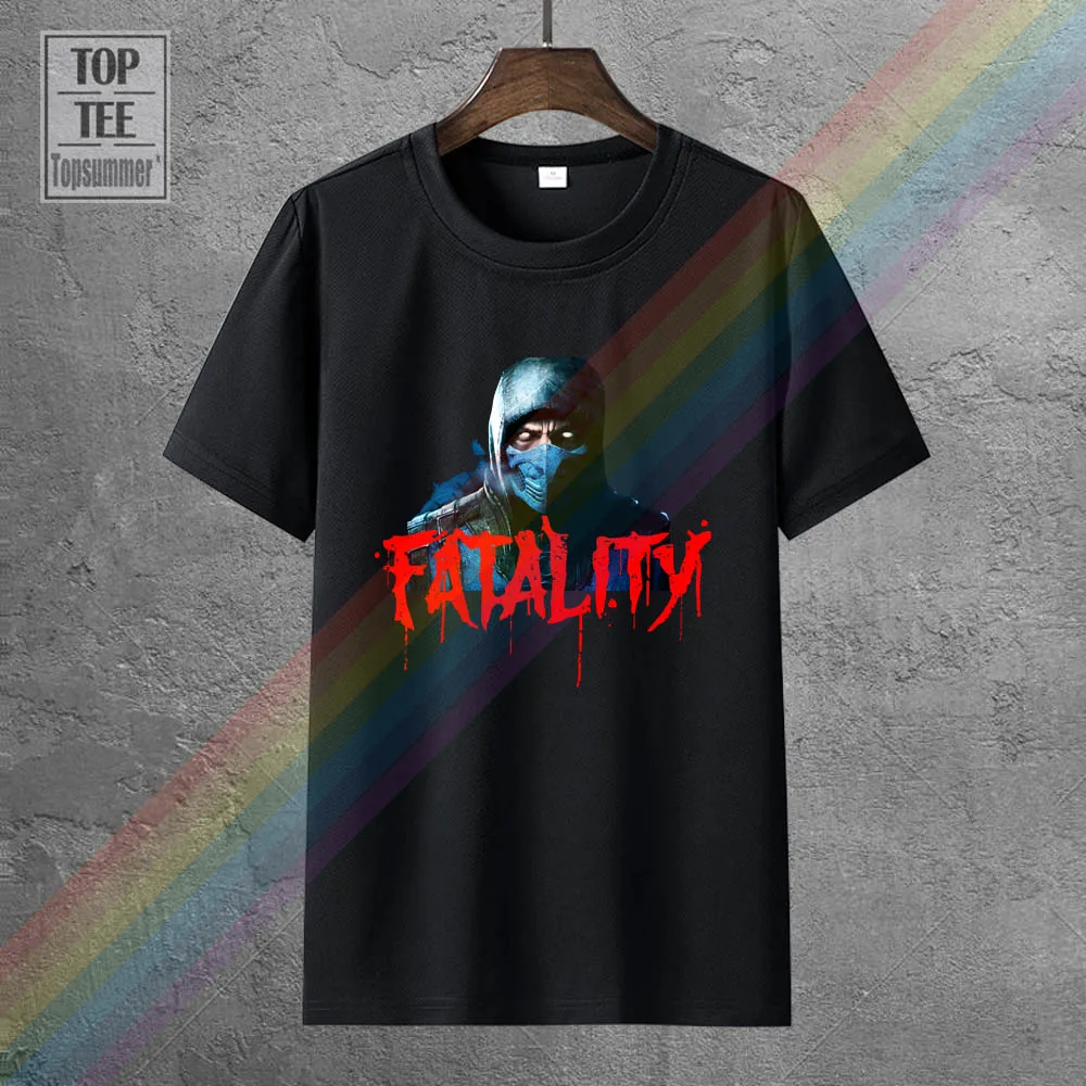 Printed Tee Shirts Short Sleeve Vintage Sub Zero Fatality T Shirt Scorpion Mk Raiden Mortal Kombat | Мужская одежда