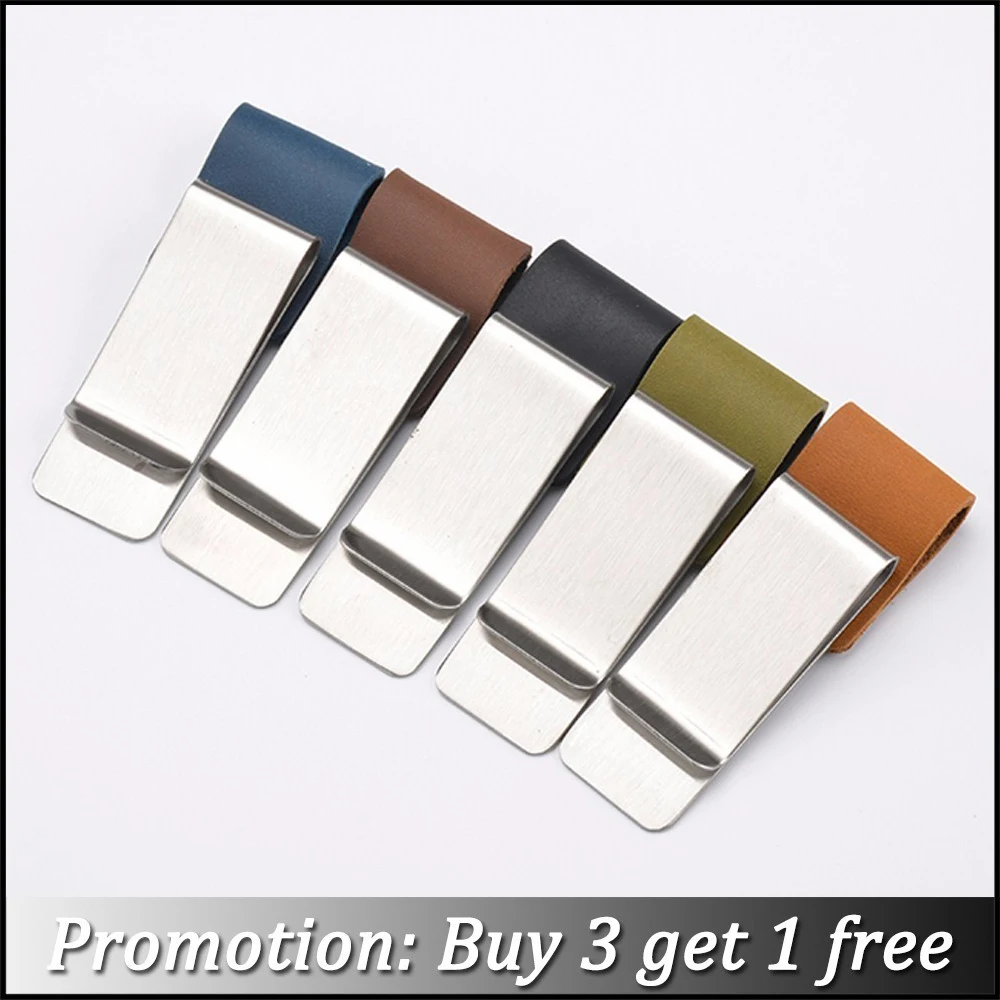 100% Пояса из натуральной кожи держатель ручки латунь и нержавеющей стали клип для