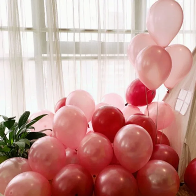 12 шт./лот розовый латексный шар хром серебро хром металлик для свадебной вечеринки тема вечерние воздушные гелиевые декоративные воздушные шары - Цвет: 27