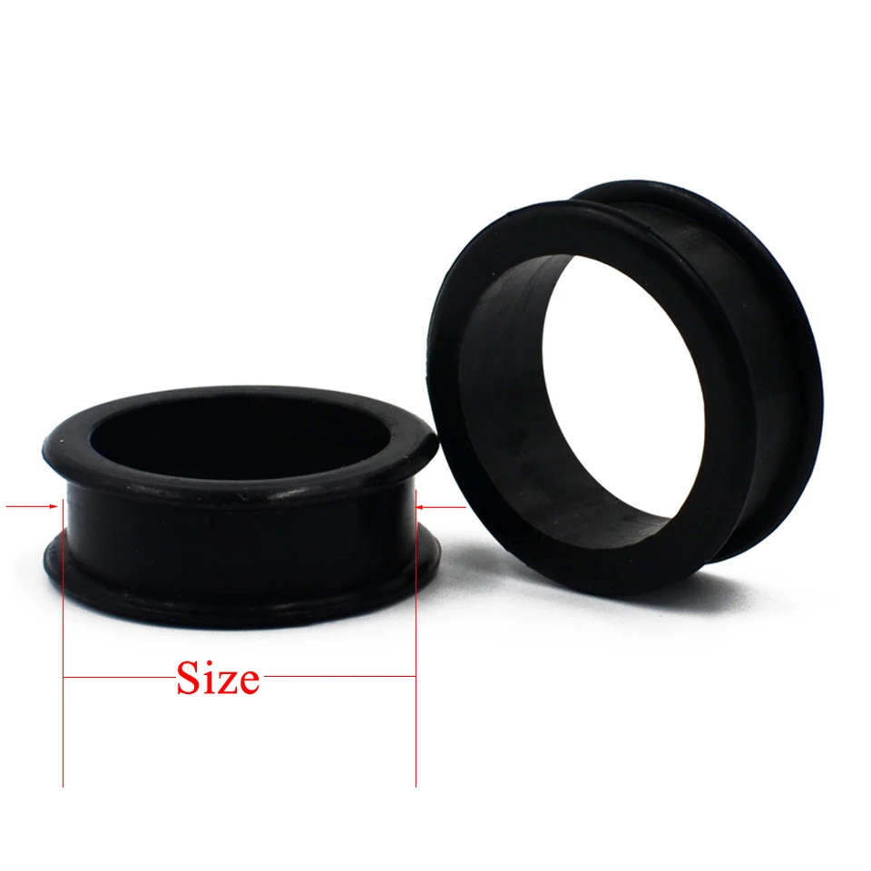 2 Pz Hollow Flessibile In Silicone Tunnel Dell'orecchio Tappi Calibro Colorato Doppio Svasato Carne Espansore Barelle Gioielli Penetranti 3mm-20mm