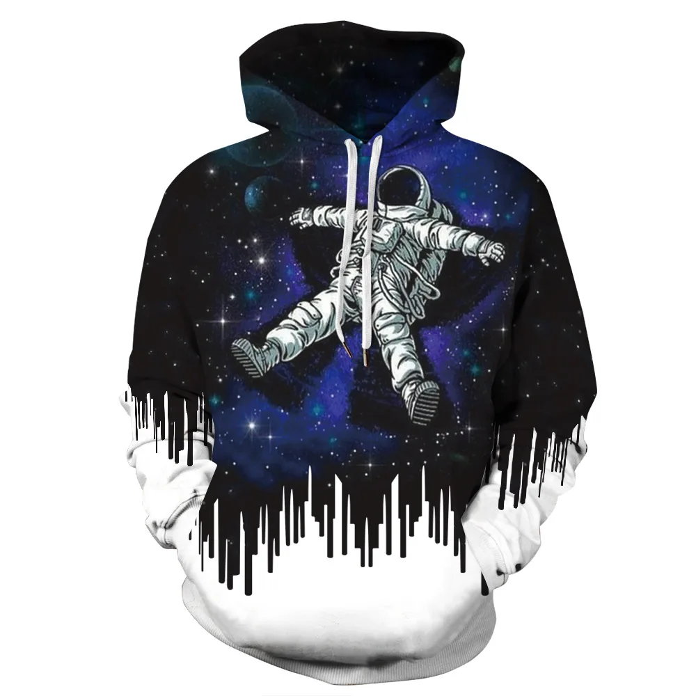 Sudadera capucha 3d de para hombre, ropa informal de con estampado de Luna, Harajuku, Anime