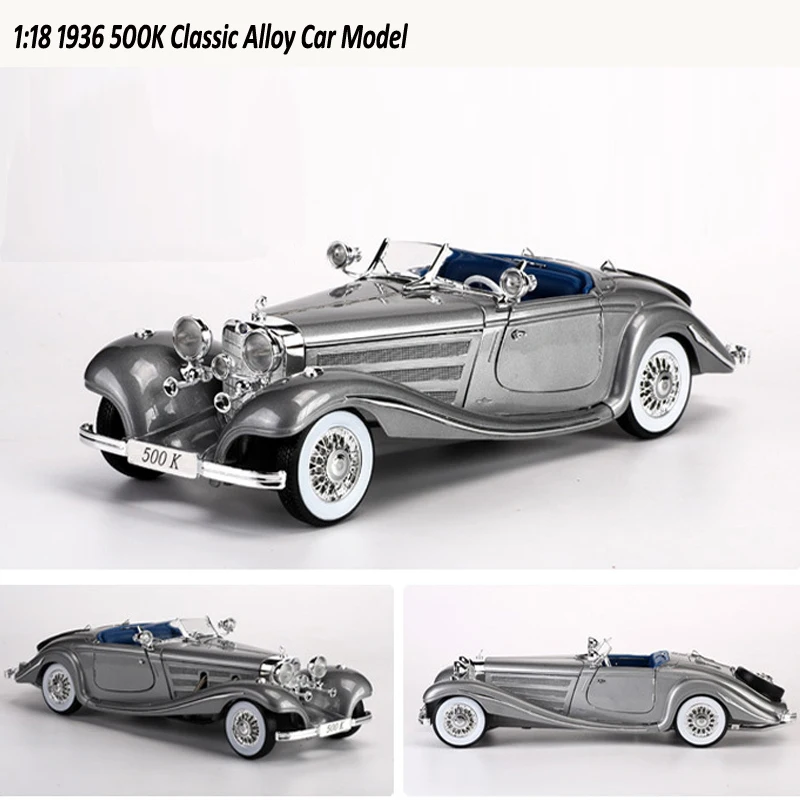 Модель антикварного автомобиля из сплава в масштабе 1/18 Игрушечная модель Benz 90s 500k