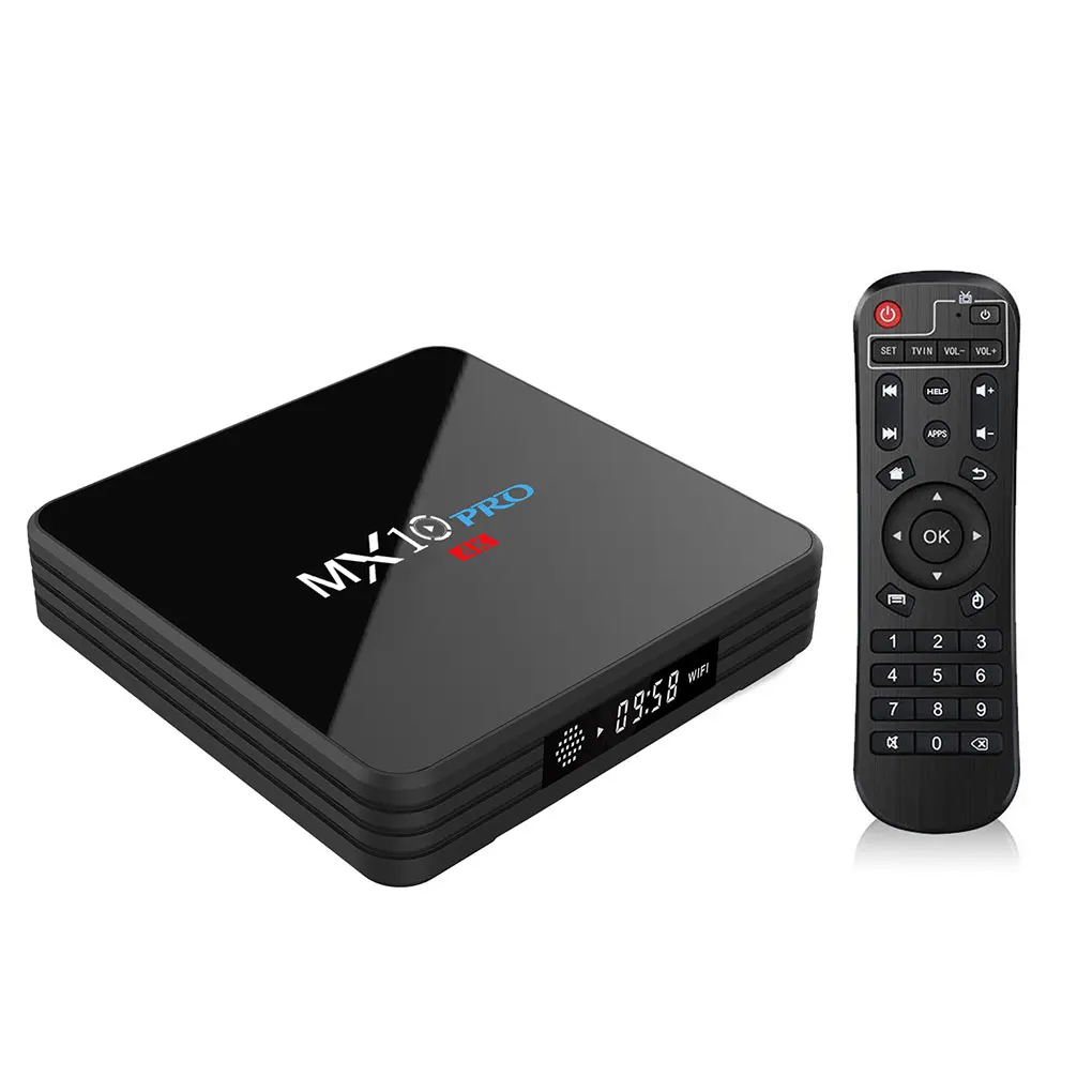 MX10 Pro 4+ 32 ГБ Android 7,1 Smart tv Box медиаплеер RK3328 четырехъядерный Wifi Bluetooth