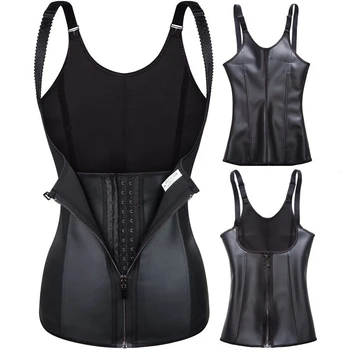 

Latex Waist Trainer Vest Corset Slimming Shapewear Women Steel Boned Body Shaper Zipper Modeling Strap Xtreme Power Belt Shaper