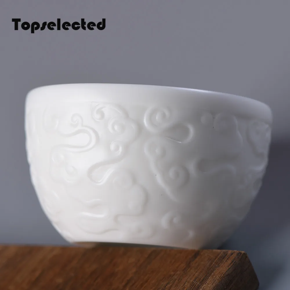 Чайный набор кунг-фу Porcelana чайные сервизы фарфоровые чайные чашки с рельефом