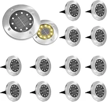 Spot lumineux solaire à 20/16 Led, imperméable, encastrable dans le sol, éclairage d'extérieur, idéal pour un jardin, une pelouse, un sentier ou une cour