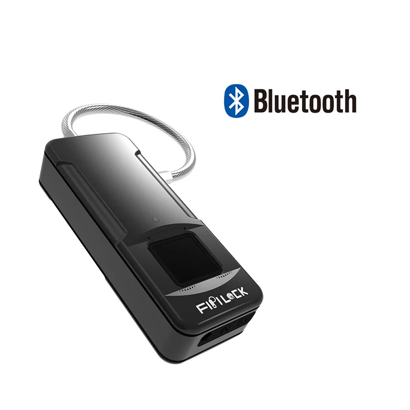 Ceny Fipilock Bluetooth blokada z użyciem linii papilarnych Keyless USB akumulatorowa walizka do drzwi blokada antykradzieżowa kłódka na odcisk palca z kablem