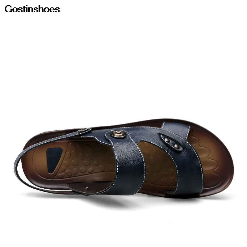 Обувь мужские сандалии из коровьей кожи Zapatos De Hombre Sandalias повседневная кожаная