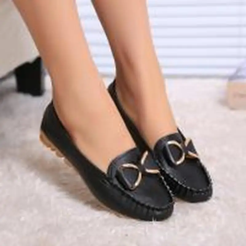 Women's 2019 New Women's Shoes Flat with Flat Wild Peas Shoes Single Shoes Female Students Shoes Two Shoes Women's Shoes
