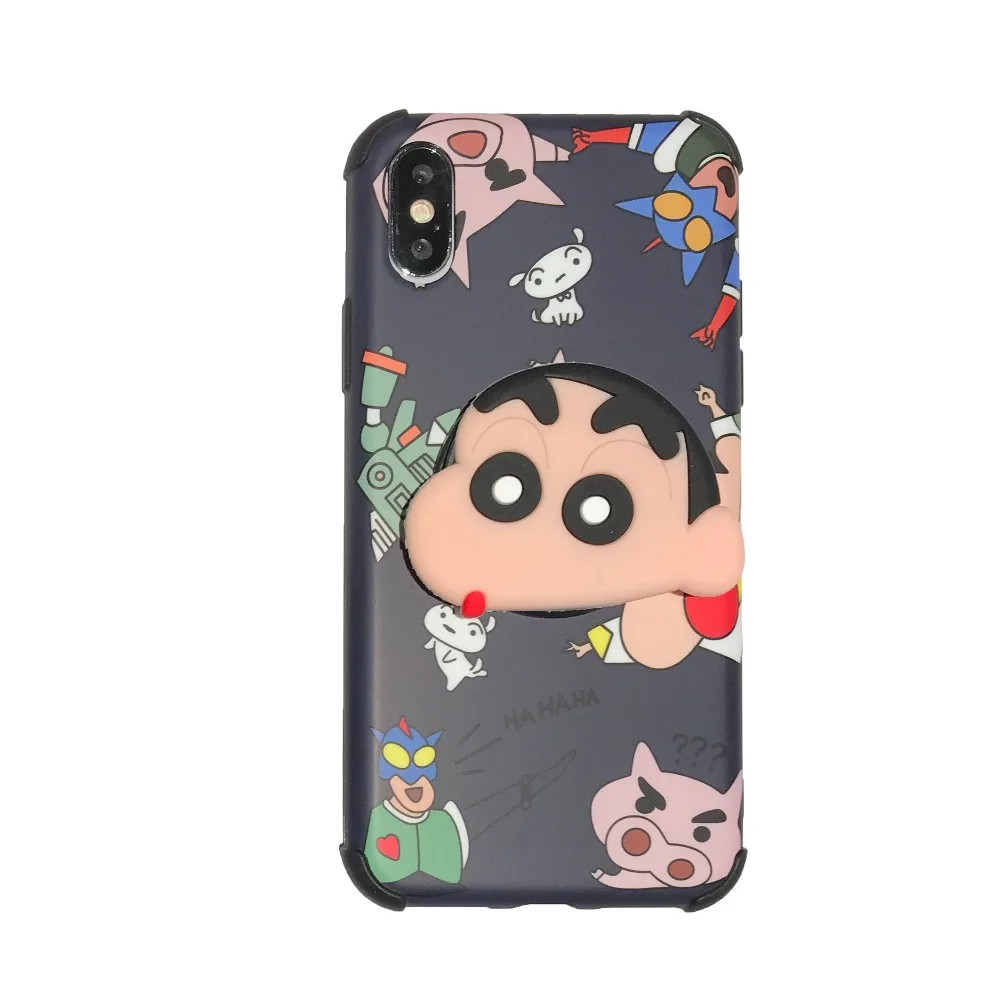 Чехол для телефона с 3D рисунком Crayon Shin-chan для iphone 11 Pro Max X 6 6S 7 8 plus, чехол для iphone XR XS Max, защитная задняя крышка