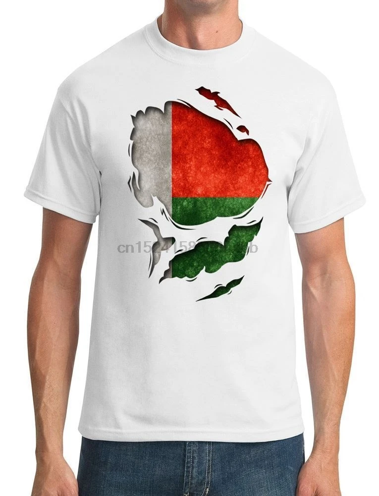 Madagascar Ripped Effect Under Shirt - Mens T-Shirt Tee Tops streetwear pride t shirt men Free Shipping |