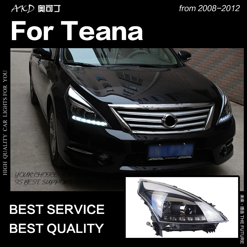 AKD автомобильный Стайлинг фары для Nissan Teana 2008 2012 Altima светодиодный DRL Hid вариант