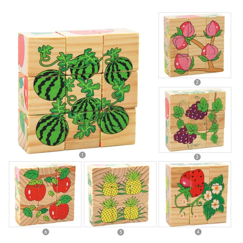 

Cute Cartoon Puzzles Toy 3D Building Blocks Children's Education Teaching Aids L4MC