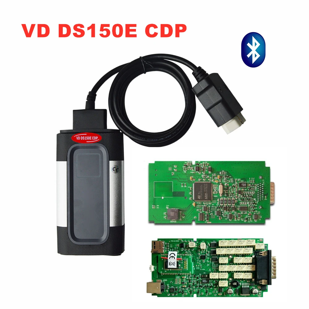 Лучшее качество, одиночная печатная плата с эстакадой, bluetooth сканер VD TCS C-D-P для autocome obd obdii автомобилей грузовиков диагностический инструмент 3 в 1