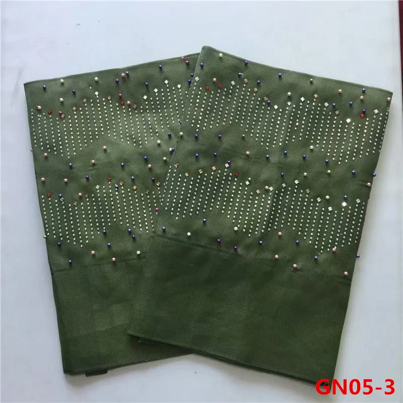 Новое поступление модный нигерийский галстук aso oke с бусинами головной gele