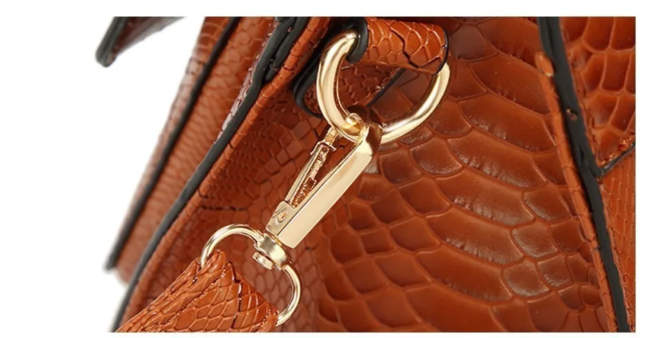 Herald модная змеиная женская сумка с верхней ручкой, женская кожаная сумка на плечо, повседневная сумка, высокое качество, винтажная женская сумка