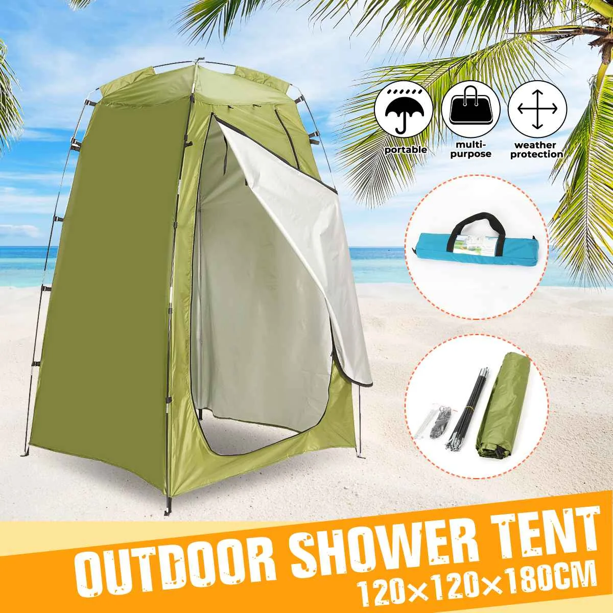 High Quality Portable Shower Toilet Tent Camping Tents Outdoor Waterproof Change Bathroom Sun