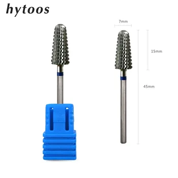 

HYTOOS M Two-way Tungsten Carbide Nail Drill Bits 3/32" Cone Rotary Carbide Burr Manicure Bits For Nail Drill Nail Tools